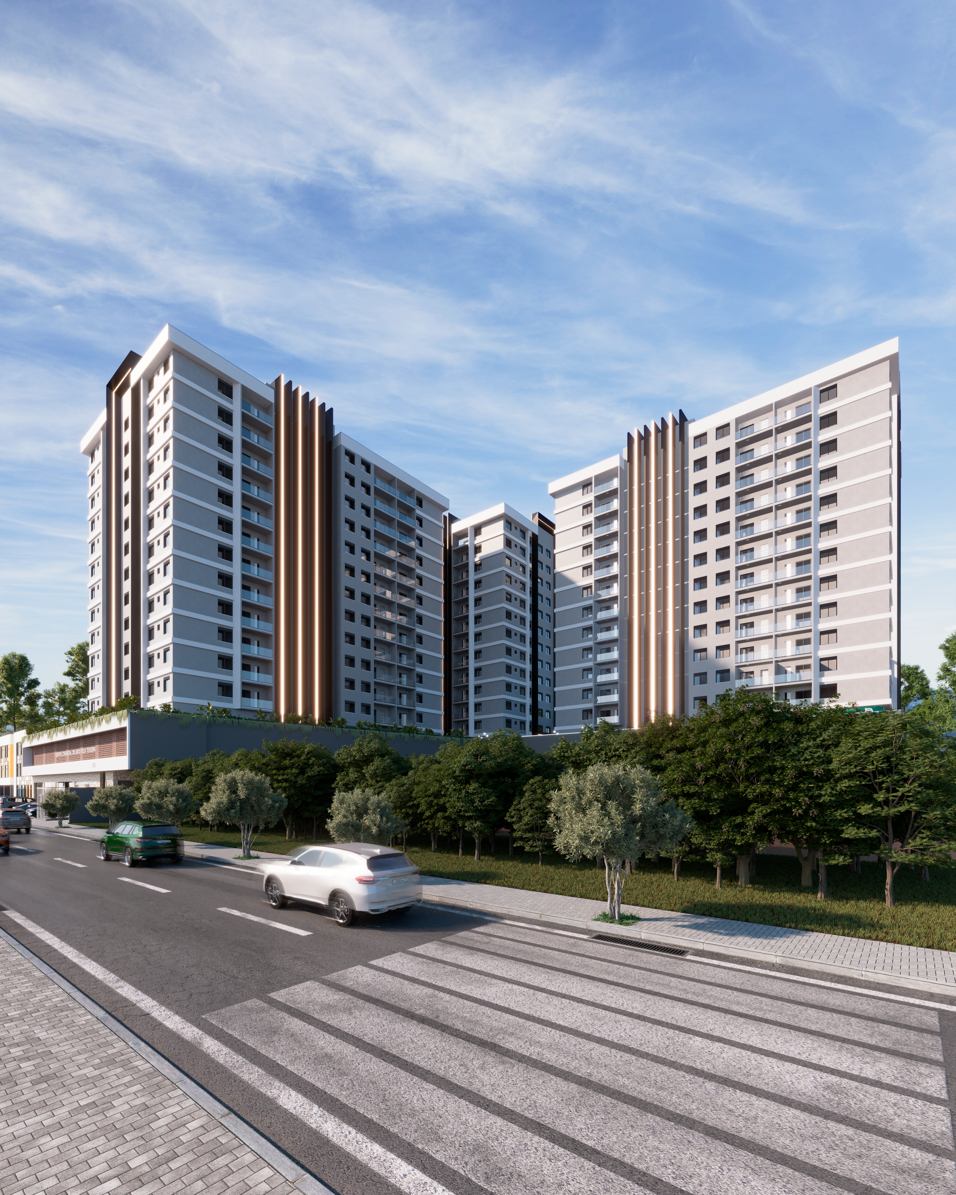 Fachada principal do Diamantina Residencial.